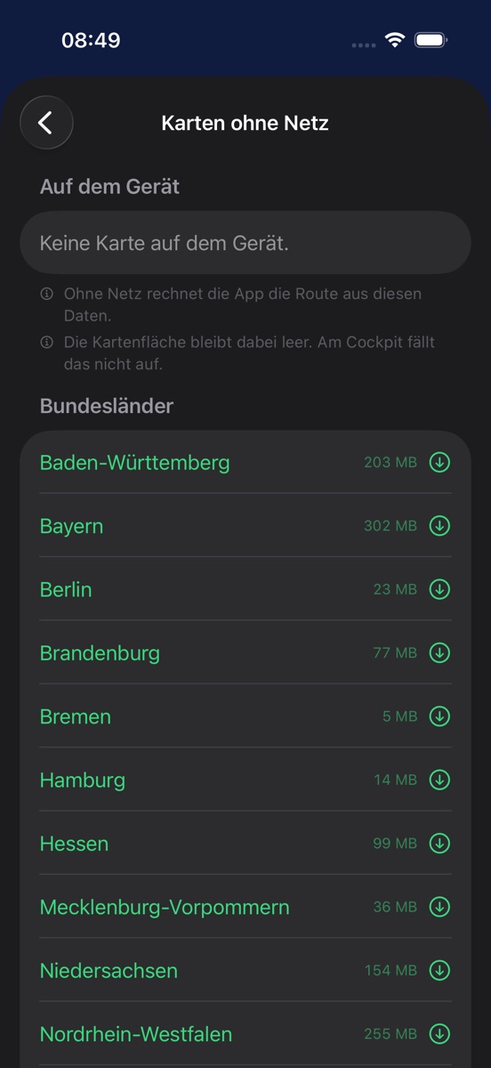 Karten ohne Netz